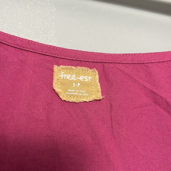 NWT Free People Tropical Vibes in Sweetheart Smocked Long Sleeve Peplum Top - Picture 4 of 5